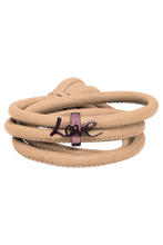 Load image into Gallery viewer, taupe leather brown charm