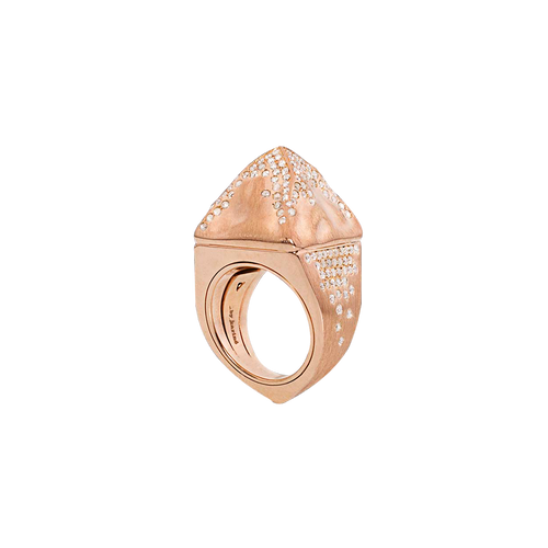 rose gold iceberg ring