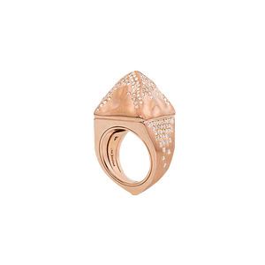 rose gold iceberg ring