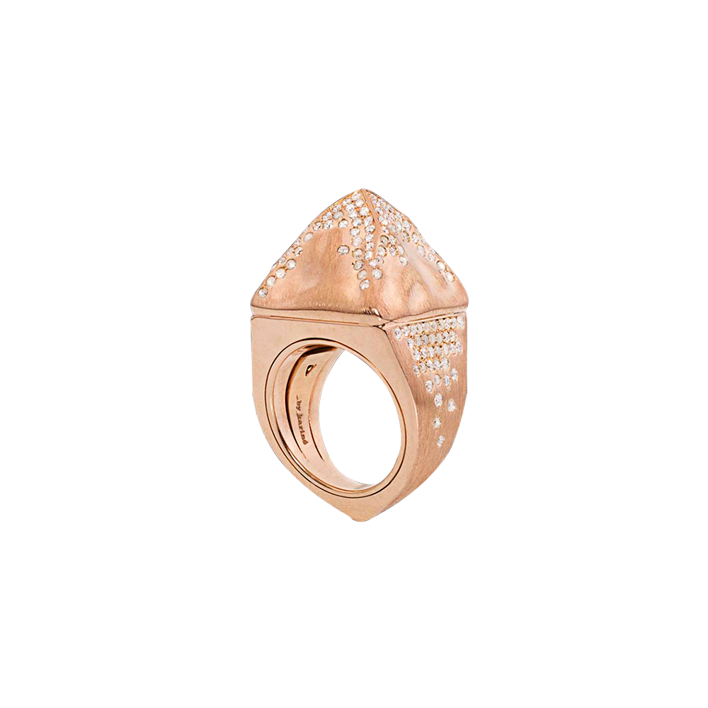 rose gold iceberg ring