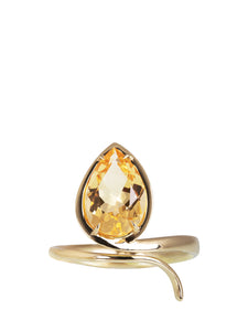 Snake Citrine Ring