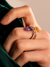 Load image into Gallery viewer, Snake Amethyst Ring