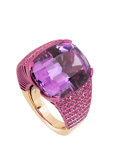 Off-Center Amethyst Ring