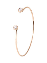 Load image into Gallery viewer, Simple Wire Bracelet with Diamonds