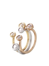 Load image into Gallery viewer, Simple Wire Ring with Diamonds
